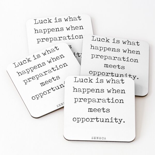 Item preview, Preparation meets opportunity - Seneca Quote - Literature - Typewriter Print designed and sold by Studio Grafiikka.