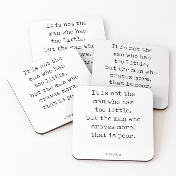 Item preview, Man who craves more - Seneca Quote - Literature - Typewriter Print designed and sold by Studio Grafiikka.