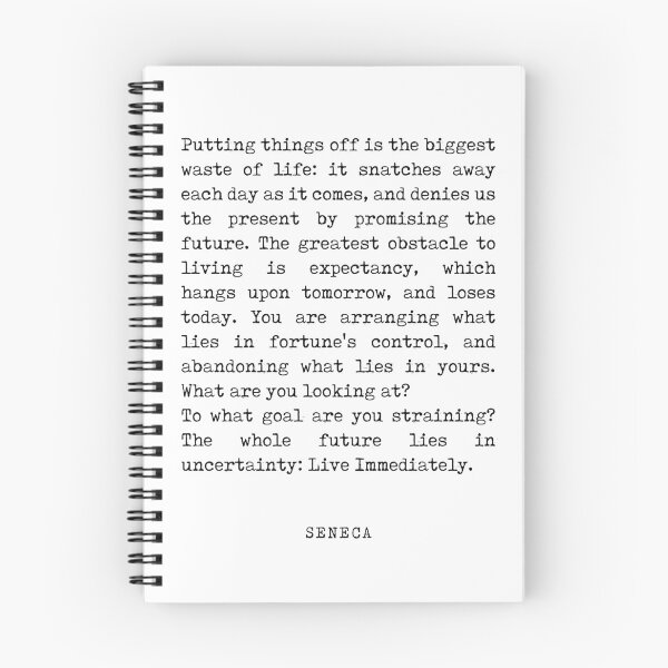 Item preview, The greatest obstacle - Seneca Poem - Literature - Typewriter Print designed and sold by Studio Grafiikka.