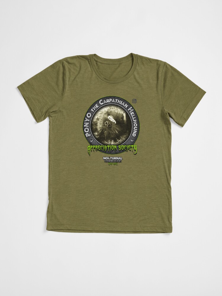 Thumbnail 3 of 7, Tri-blend T-Shirt, PONYO the Carpathian Hellhound appreciation society designed and sold by nocturnal-ts.