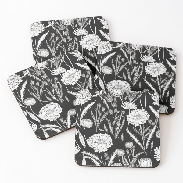 Item preview, Seamless Pattern - Vintage Floral bloom - black designed and sold by Stickers4you92.