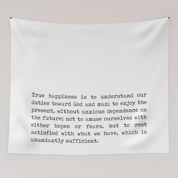 Item preview, True Happiness - Seneca Quote - Literature - Typewriter Print designed and sold by Studio Grafiikka.