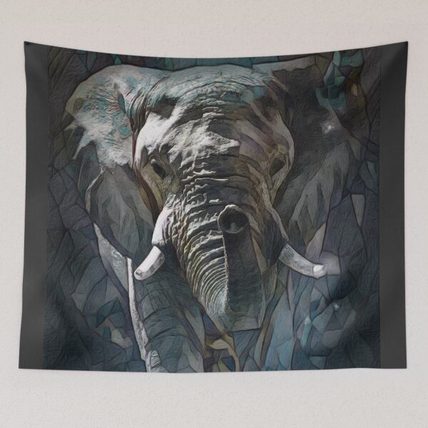 Item preview, Elephant Out Of Stone Abstract Digital Art Design designed and sold by Heathermarie321.
