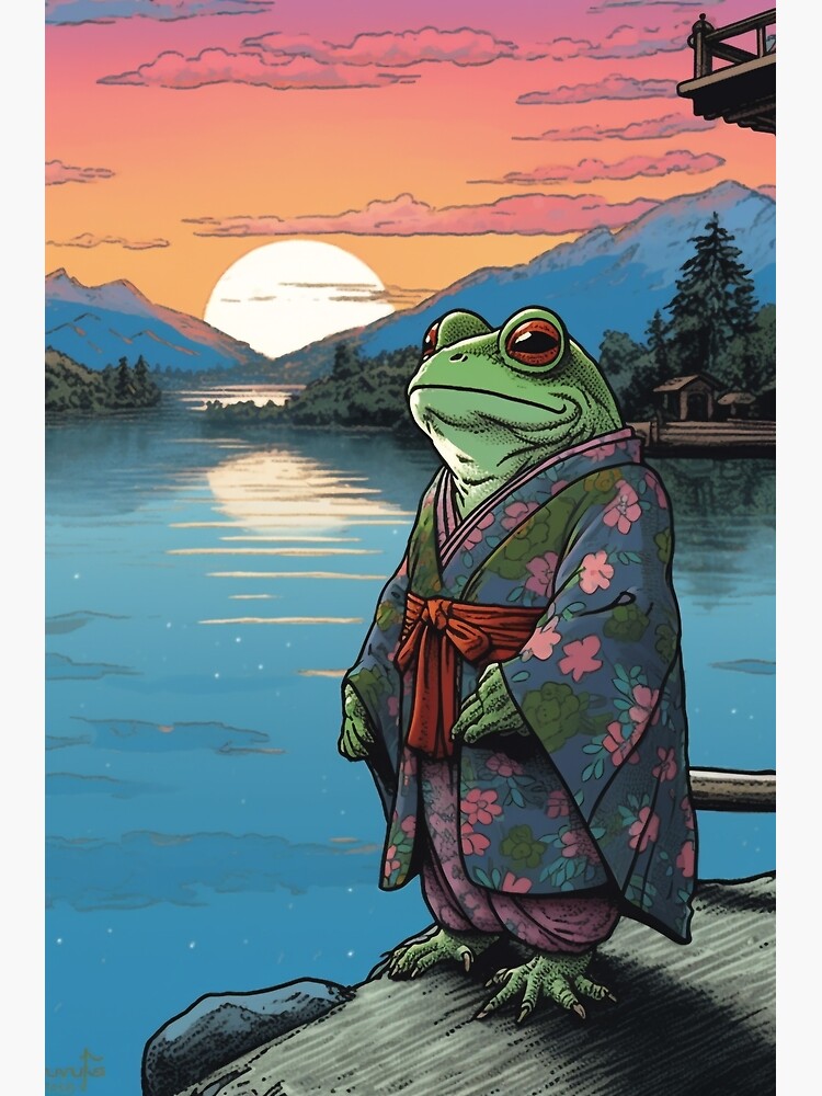 Frog Wearing a Kimono 