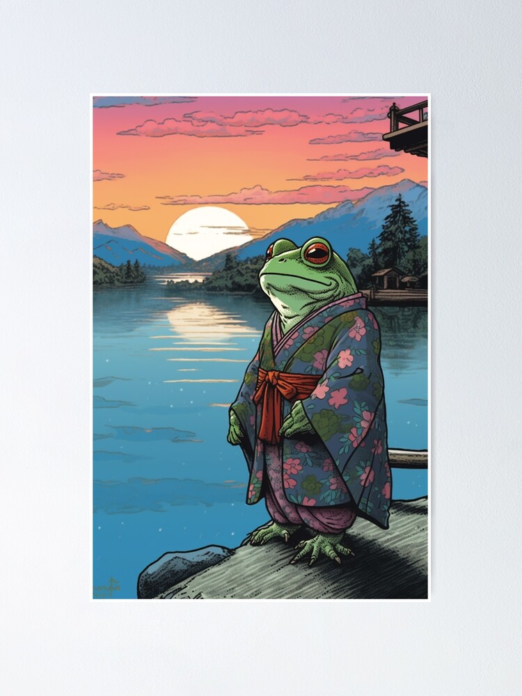Frog Wearing a Kimono 