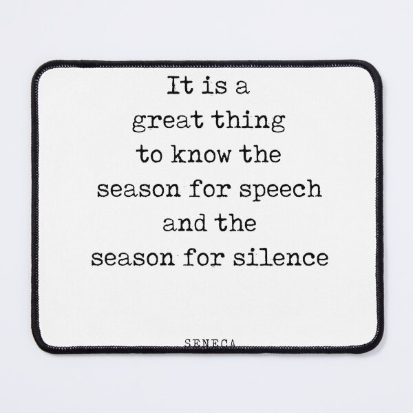 Item preview, Season For Speech And Silence - Seneca Quote - Literature - Typewriter Print designed and sold by Studio Grafiikka.