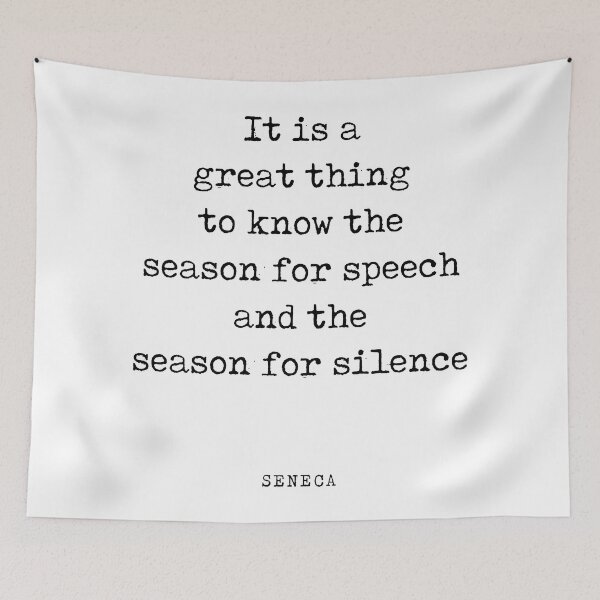 Item preview, Season For Speech And Silence - Seneca Quote - Literature - Typewriter Print designed and sold by Studio Grafiikka.