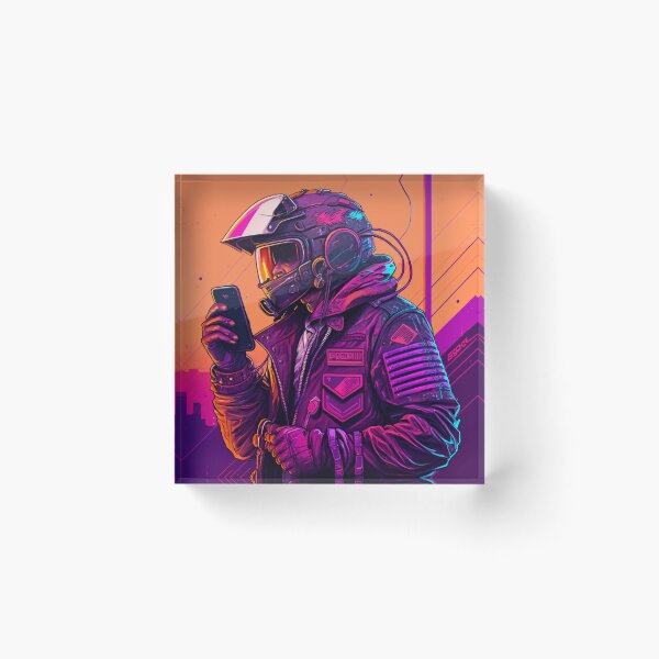 Item preview, Synthwave Radio Biker designed and sold by MetroEnvision.