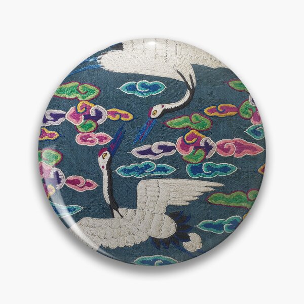 Item preview, crane bird lover gift, Korea traditional embroidery art, good luck charm for couples or people who love South Korean culture designed and sold by koreandesign.