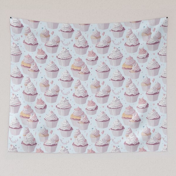 Item preview, cream and cupcake seamless pattern designed and sold by Pride-Casuals.