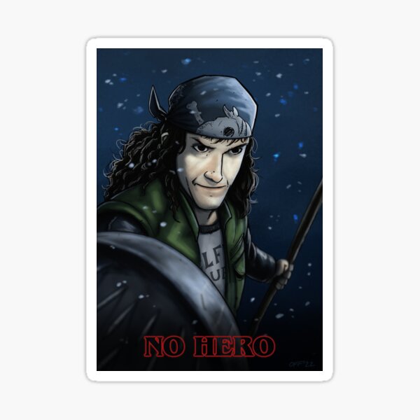 STRANGER THINGS Eddie Munson- No Hero Sticker