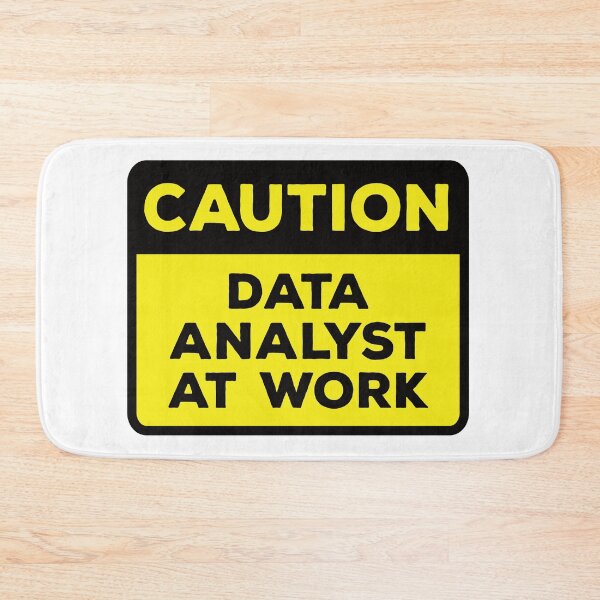 Item preview, Yellow Road Sign - Caution Data Analyst at Work designed and sold by Rhu Creations.