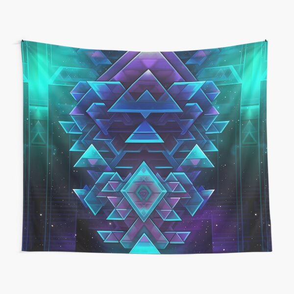 Item preview, Aqua Purple Geometric Triad Design designed and sold by Manafold.