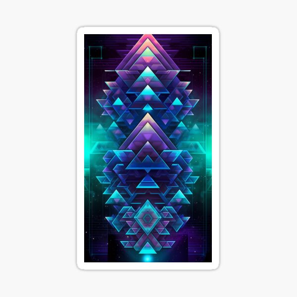 Item preview, Aqua Purple Geometric Triad Design designed and sold by Manafold.