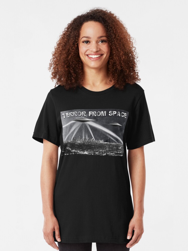 Alternate view of Terror From Space Slim Fit T-Shirt