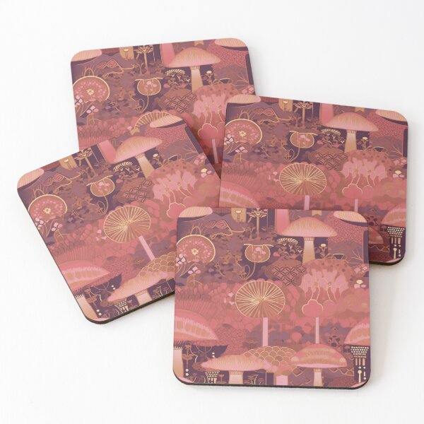 Item preview, Pink mushrooms  designed and sold by baheeya.