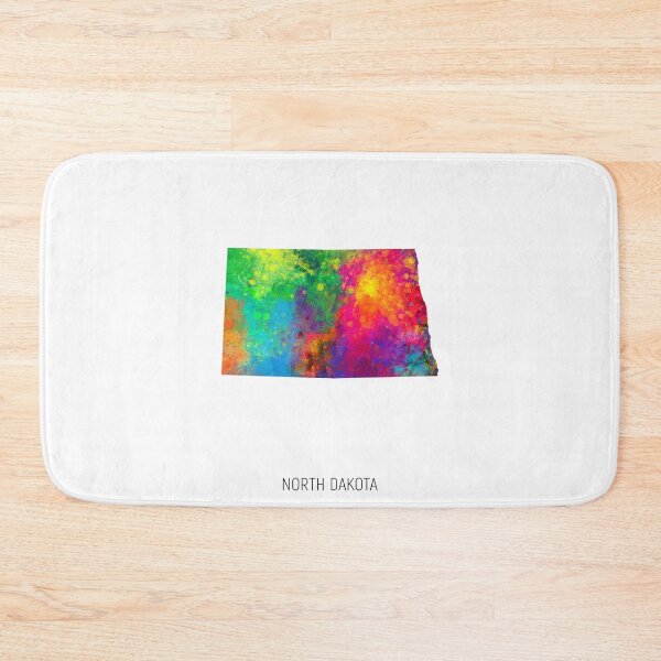 Item preview, North Dakota Watercolor Map designed and sold by ArtPrints.