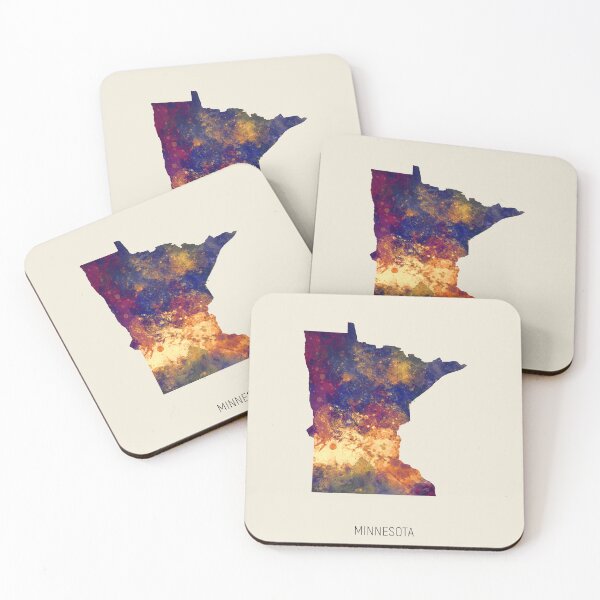 Item preview, Minnesota Watercolor Map designed and sold by ArtPrints.