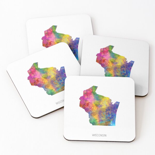 Item preview, Wisconsin Watercolor Map designed and sold by ArtPrints.