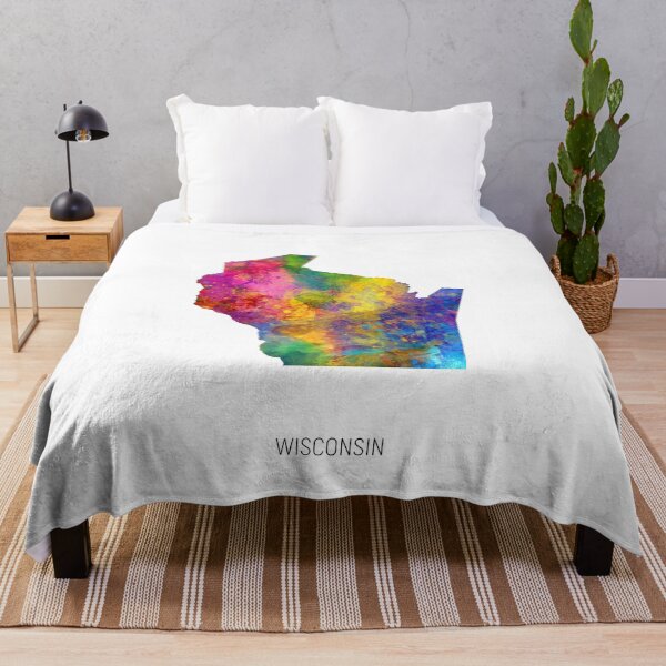Item preview, Wisconsin Watercolor Map designed and sold by ArtPrints.