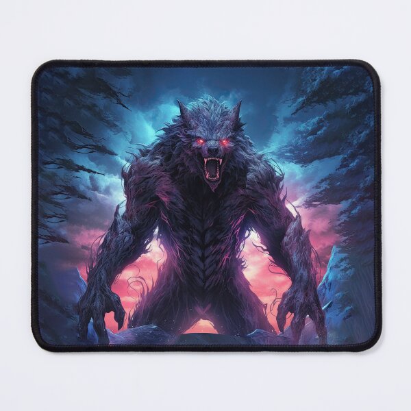 Artikelvorschau, Midnight Pursuit: Bedrohliche Werwolf-Kunst entworfen und verkauft von Blackstylez.