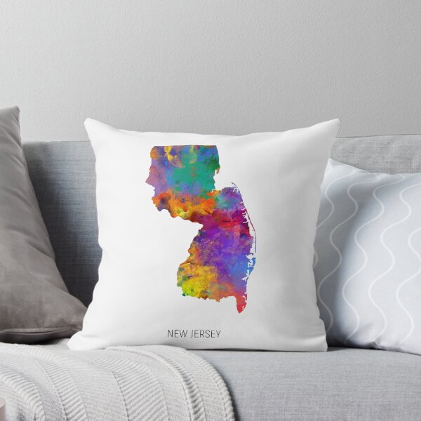 Item preview, New Jersey Watercolor Map designed and sold by ArtPrints.