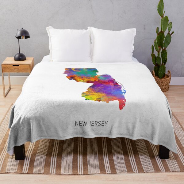 Item preview, New Jersey Watercolor Map designed and sold by ArtPrints.