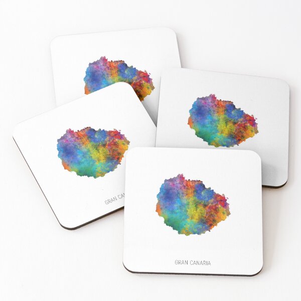 Item preview, Gran Canaria Watercolor Map designed and sold by ArtPrints.