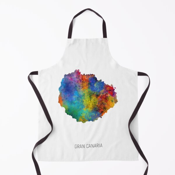 Item preview, Gran Canaria Watercolor Map designed and sold by ArtPrints.