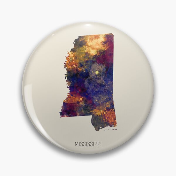 Item preview, Mississippi Watercolor Map designed and sold by ArtPrints.
