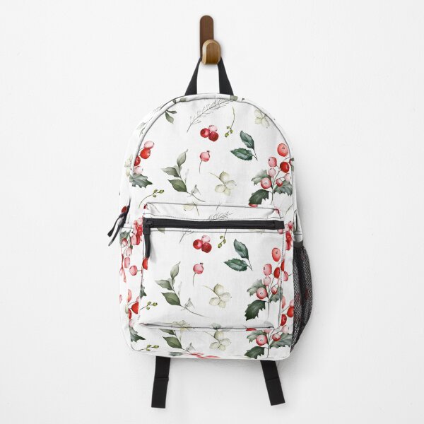 Item preview, Christmas leaves twigs and berries on a white background designed and sold by coshe.
