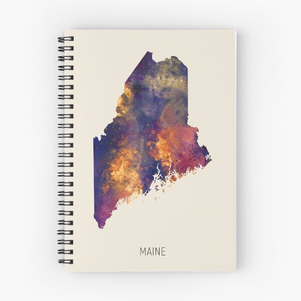 Item preview, Maine Watercolor Map designed and sold by ArtPrints.
