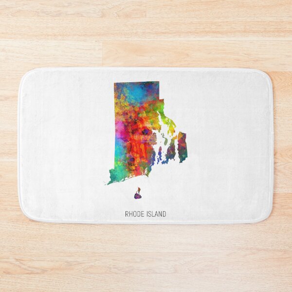 Item preview, Rhode Island Watercolor Map designed and sold by ArtPrints.