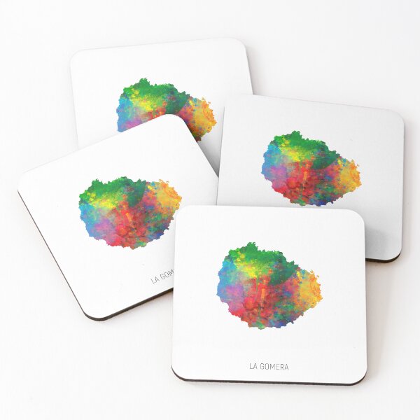 Item preview, La Gomera Watercolor Map designed and sold by ArtPrints.