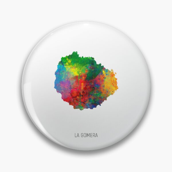 Item preview, La Gomera Watercolor Map designed and sold by ArtPrints.