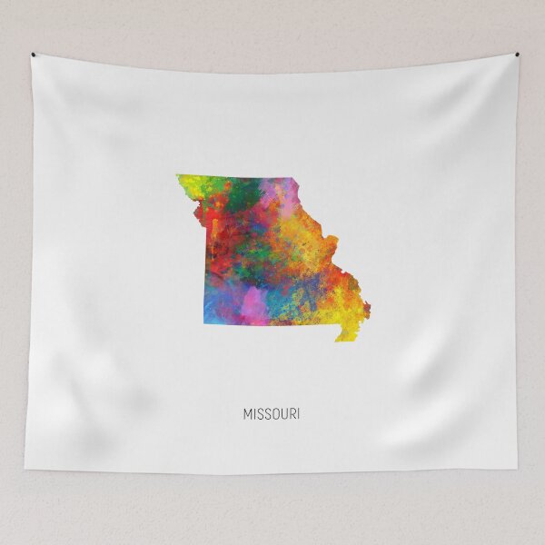 Item preview, Missouri Watercolor Map designed and sold by ArtPrints.