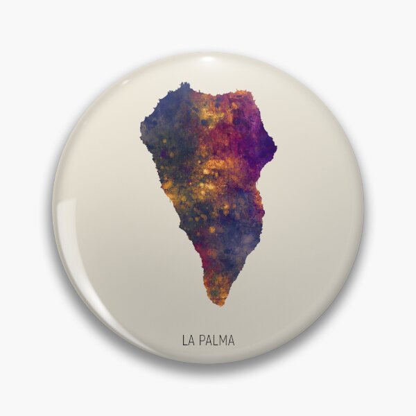 Item preview, La Palma Watercolor Map designed and sold by ArtPrints.
