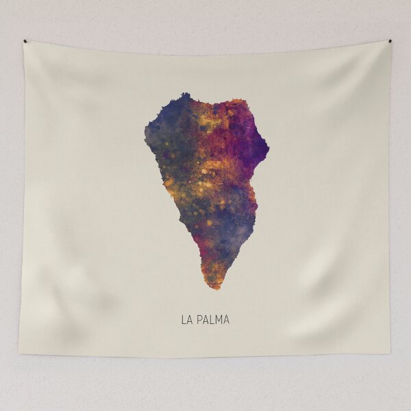 Item preview, La Palma Watercolor Map designed and sold by ArtPrints.
