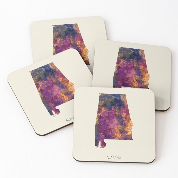 Item preview, Alabama Watercolor Map designed and sold by ArtPrints.