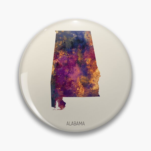 Item preview, Alabama Watercolor Map designed and sold by ArtPrints.