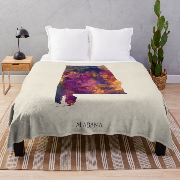 Item preview, Alabama Watercolor Map designed and sold by ArtPrints.
