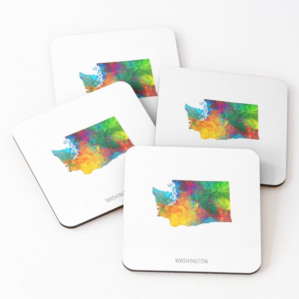 Item preview, Washington Watercolor Map designed and sold by ArtPrints.
