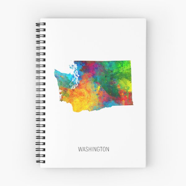Artikelvorschau, Washington-Aquarellkarte entworfen und verkauft von ArtPrints.