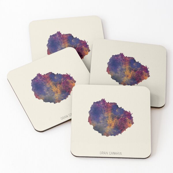 Item preview, Gran Canaria Watercolor Map designed and sold by ArtPrints.