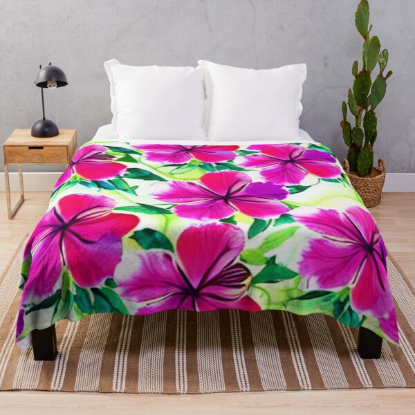 Item preview, Abstract Pink Hibiscus on Green designed and sold by calibrit.