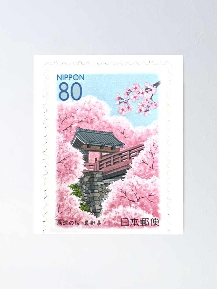 Pink Floral Postage Collection Postage Stamps by Little Postage