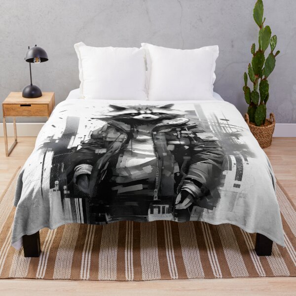Item preview, ShadowTech: Monochrome Cyberpunk Raccoon designed and sold by Blackstylez.