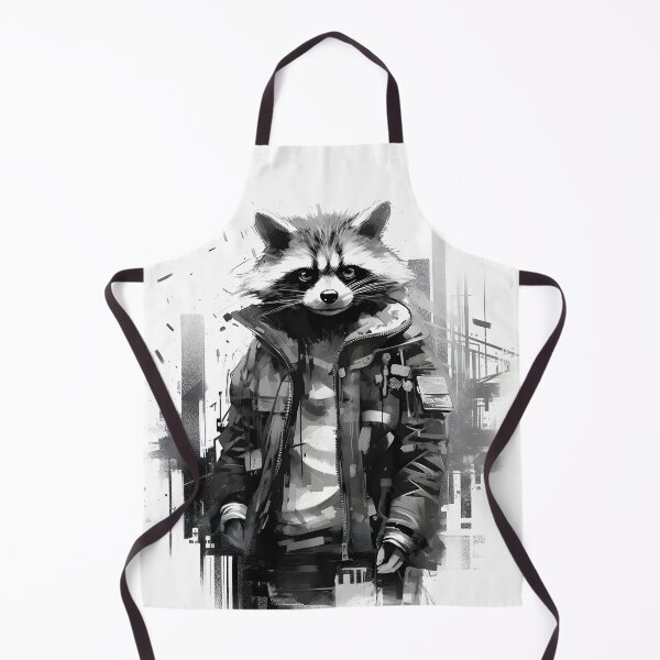 Item preview, ShadowTech: Monochrome Cyberpunk Raccoon designed and sold by Blackstylez.