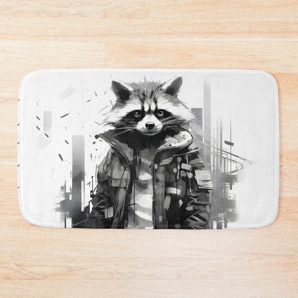 Item preview, ShadowTech: Monochrome Cyberpunk Raccoon designed and sold by Blackstylez.