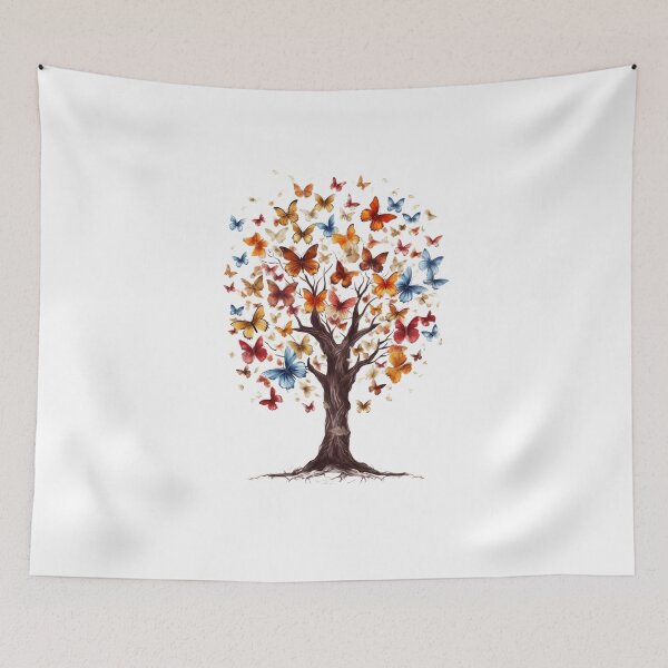 Item preview, Colorful tree with butterflies designed and sold by Picture-Art.